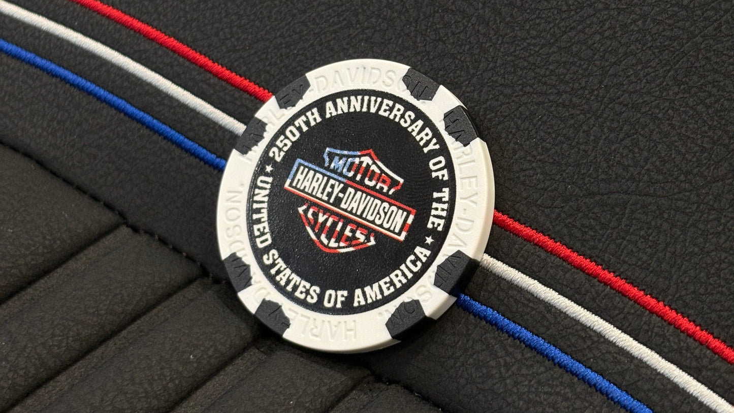 MOTHMAN HARLEY-DAVIDSON 250TH POKER CHIP - WHITE