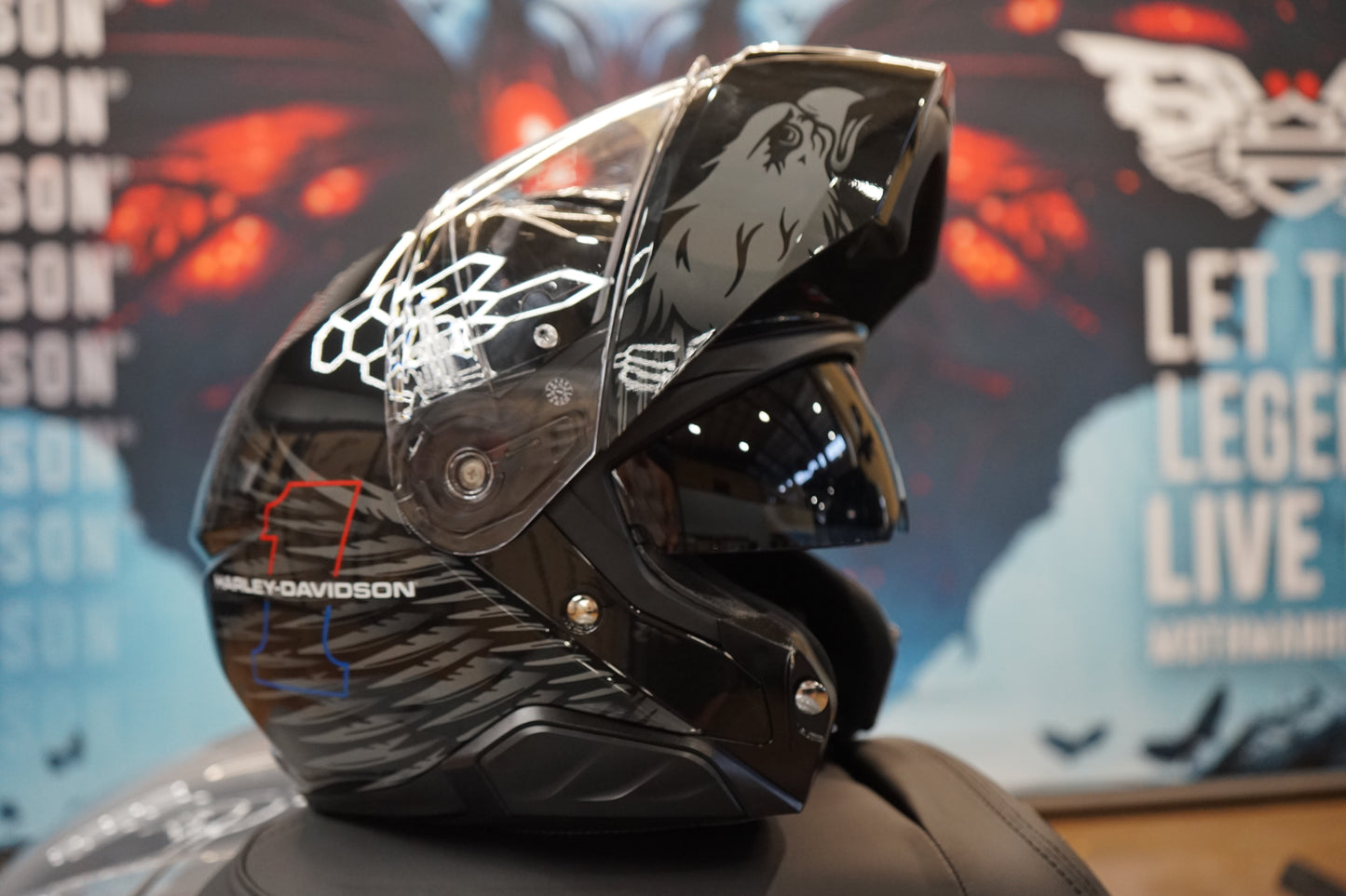 Harley-Davidson H-D Liberty Eagle Capstone Sun Shield III H35 Modular Helmet