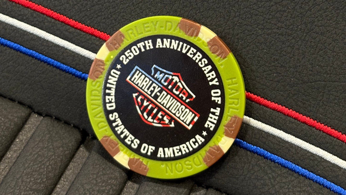 MOTHMAN HARLEY-DAVIDSON 250TH POKER CHIP - OLIVE DRAB