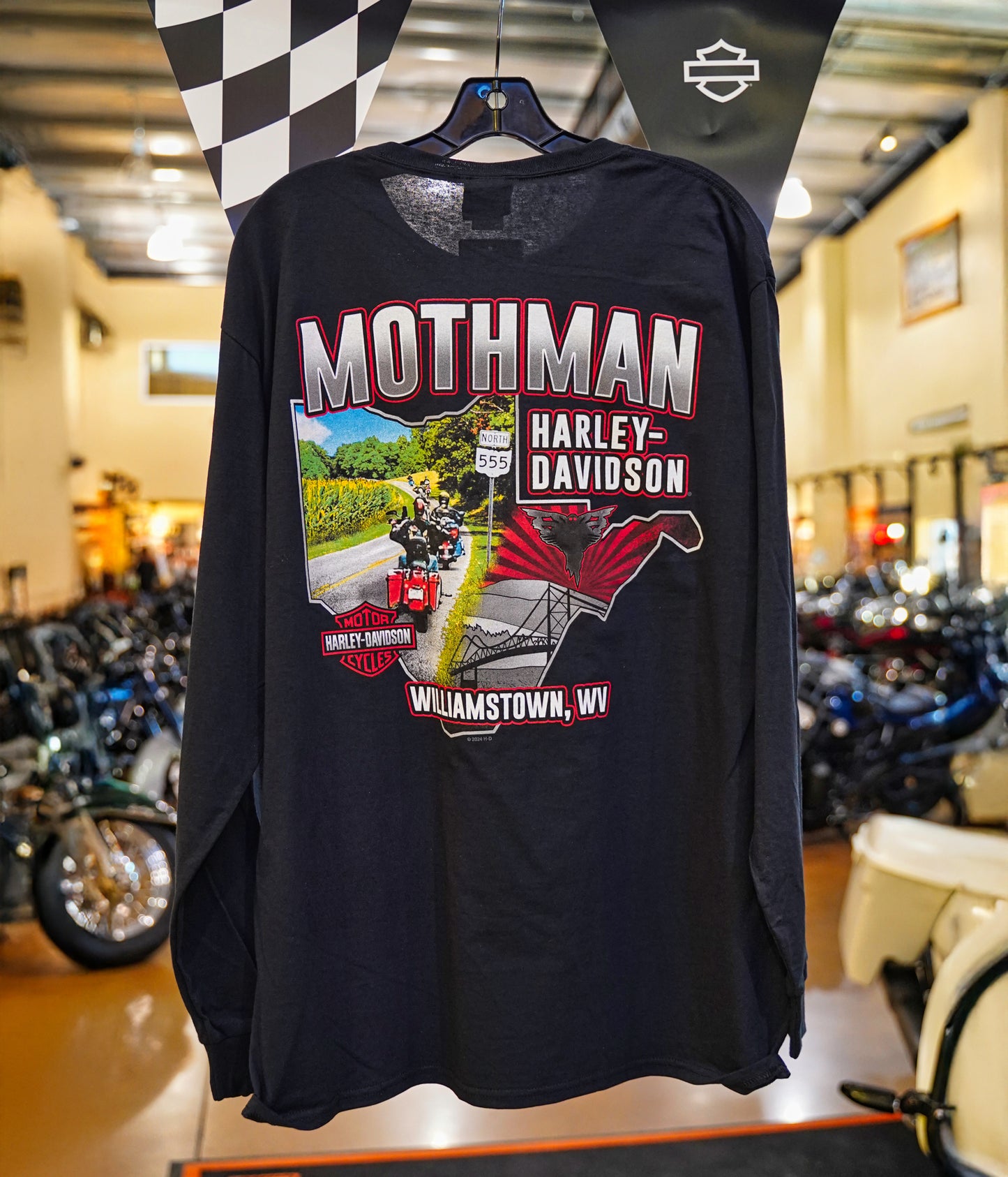 Men's OH - WV 555 Mothman Full Custom Long Sleeve Shirt