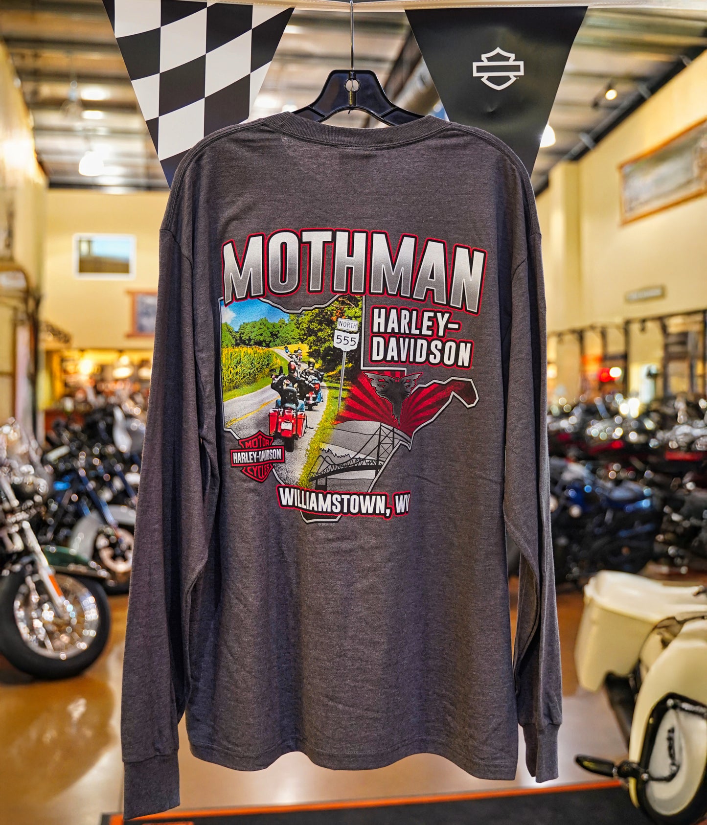 Men's OH - WV 555 Mothman Full Custom Long Sleeve Shirt