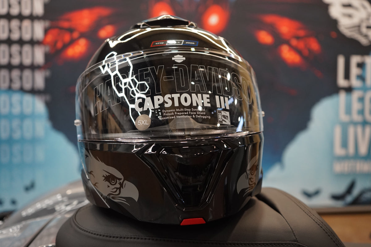 Harley-Davidson H-D Liberty Eagle Capstone Sun Shield III H35 Modular Helmet