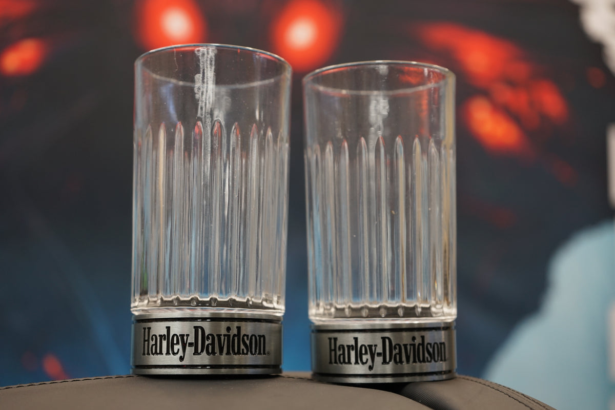 Harley-Davidson Metal Base Highball Set