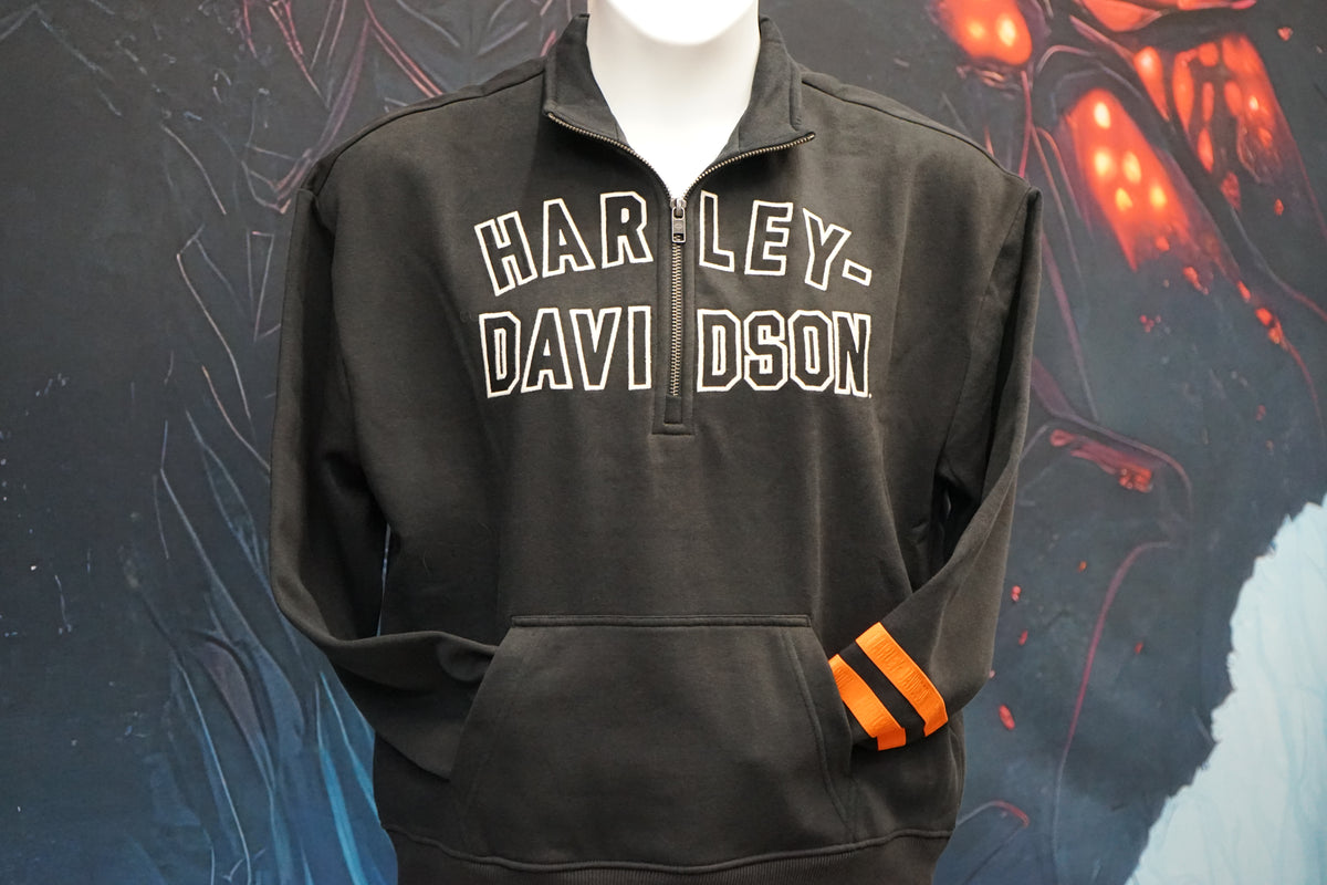 Women's H-D Essential ¾ Zip Fleece Crew - Harley Black