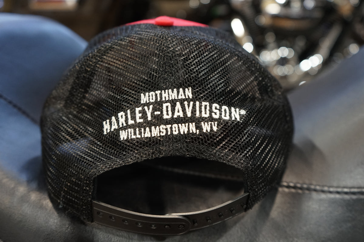 H-D #1 TRUCKER HAT RED/BLACK