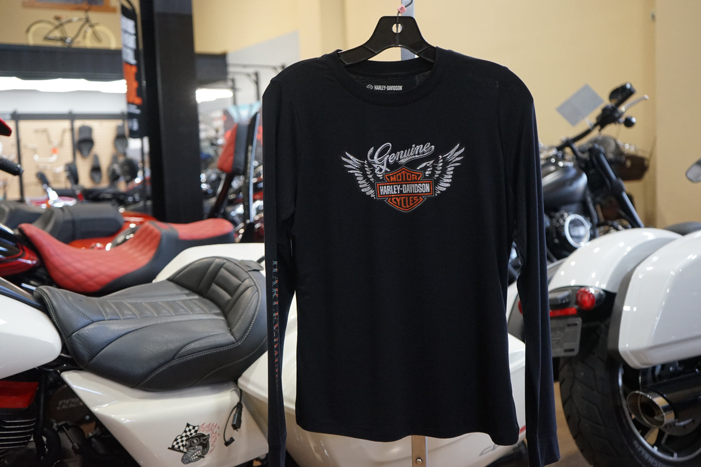 Women's Winged Bling Long Sleeve - Harley Black