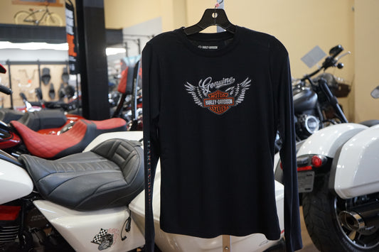Women's Winged Bling Long Sleeve - Harley Black