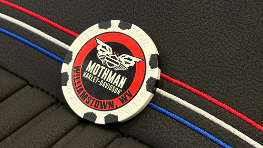 MOTHMAN HARLEY-DAVIDSON 250TH POKER CHIP - WHITE
