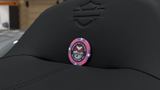 MOTHMAN HARLEY-DAVIDSON POKER CHIP - PINK/PURPLE
