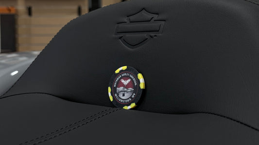 MOTHMAN HARLEY-DAVIDSON POKER CHIP - YELLOW/BLACK
