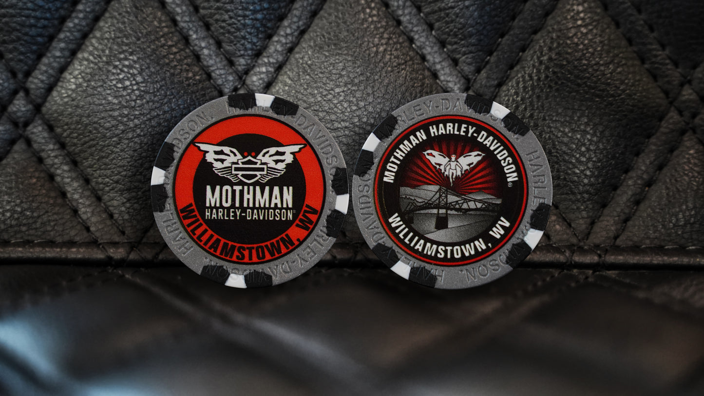 Mothman Poker Chip - Metallic Silver