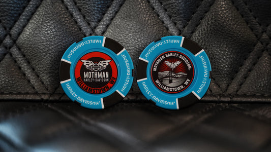 Mothman Poker Chip - Biker Blue