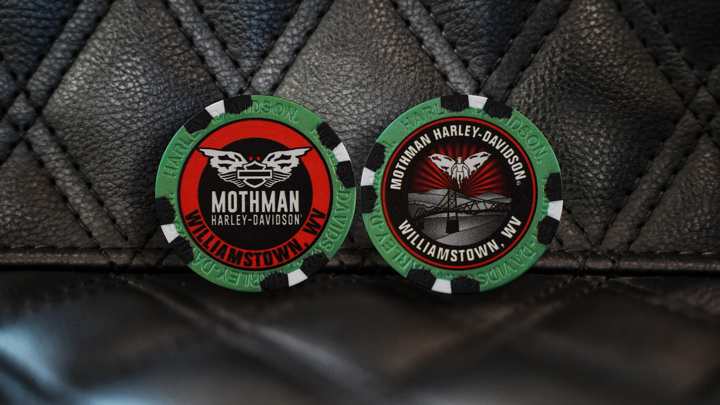 Mothman Poker Chip - Metallic Green