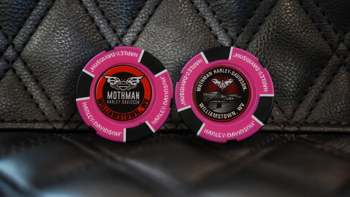 Mothman Poker Chip - Neon Pink