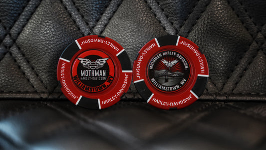 Mothman Poker Chip - Flaming Red