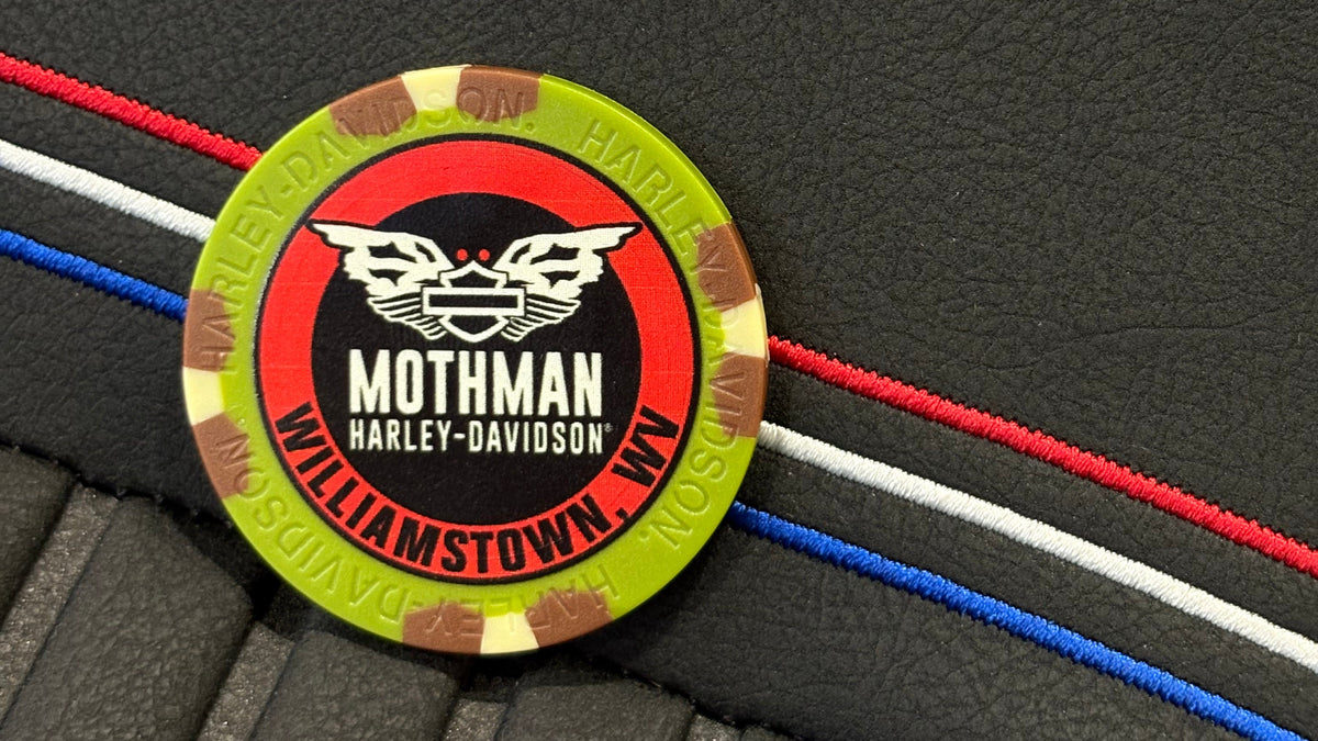 MOTHMAN HARLEY-DAVIDSON 250TH POKER CHIP - OLIVE DRAB