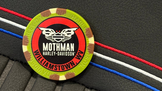 MOTHMAN HARLEY-DAVIDSON 250TH POKER CHIP - OLIVE DRAB